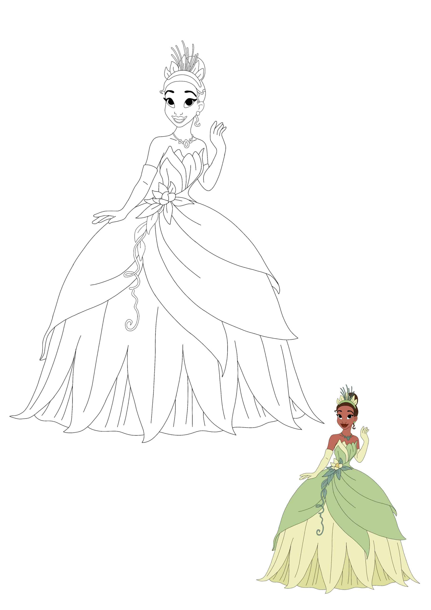 Princess Tiana Coloring Pages   Coloring Cool