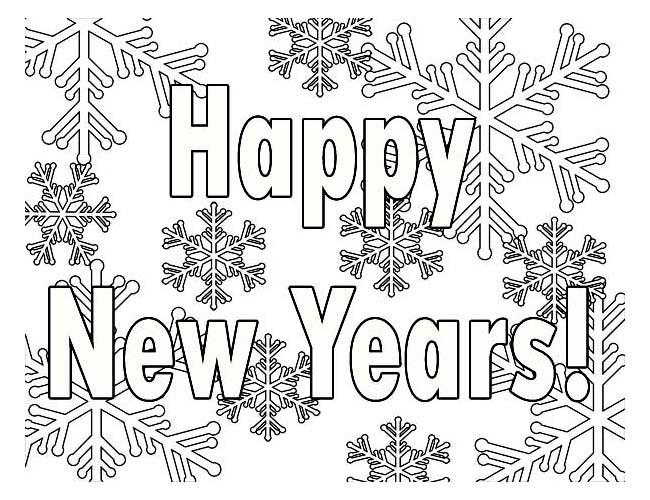 Printable New Years Coloring Page
