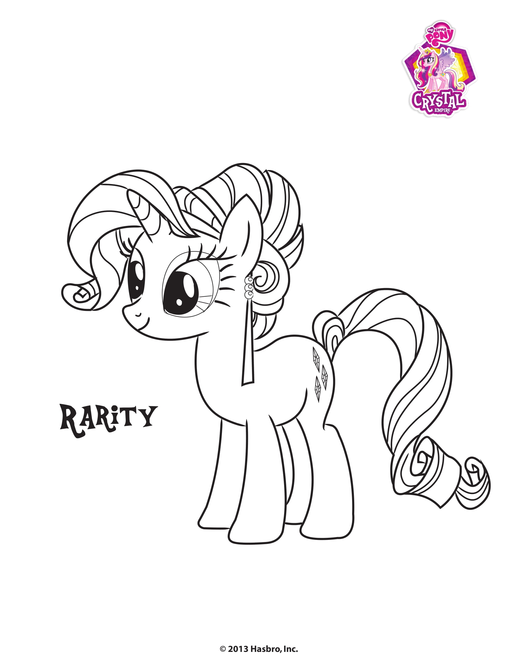 Rarity Crystal Empire My Little Pony Coloring Pages   Coloring Cool