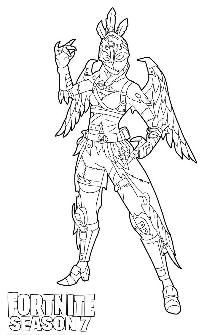 Ravage Skin From Fortnite Season 7 Coloring Page