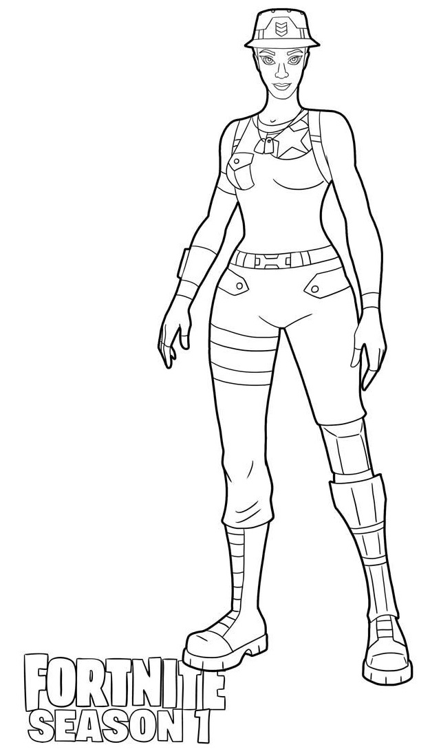 Recon Expert Skin From Fortnite Coloring Page