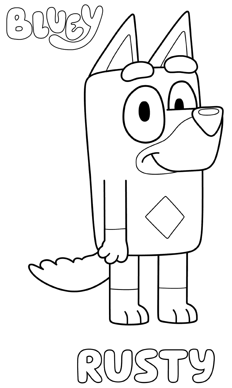 Red Kelpie Rusty Coloring Pages   Coloring Cool
