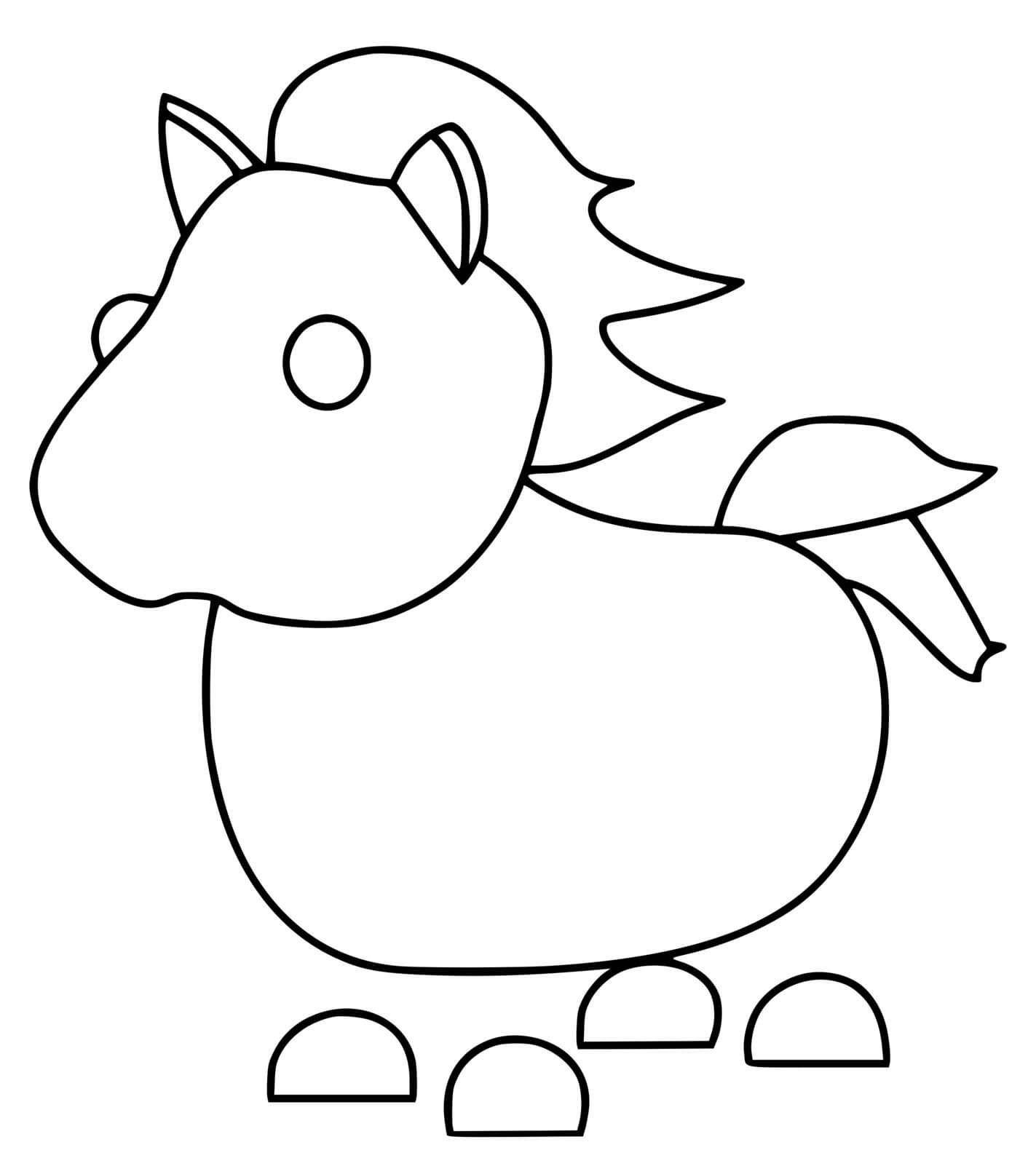 Roblox Adopt Me Horse Coloring Pages   Coloring Cool
