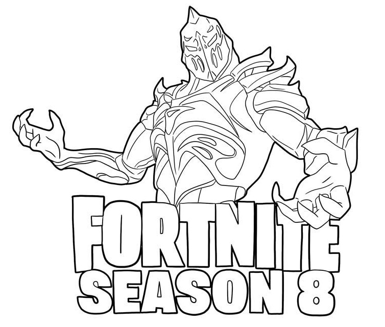 Ruin And Season 8 Logo Fortnite Coloring Page