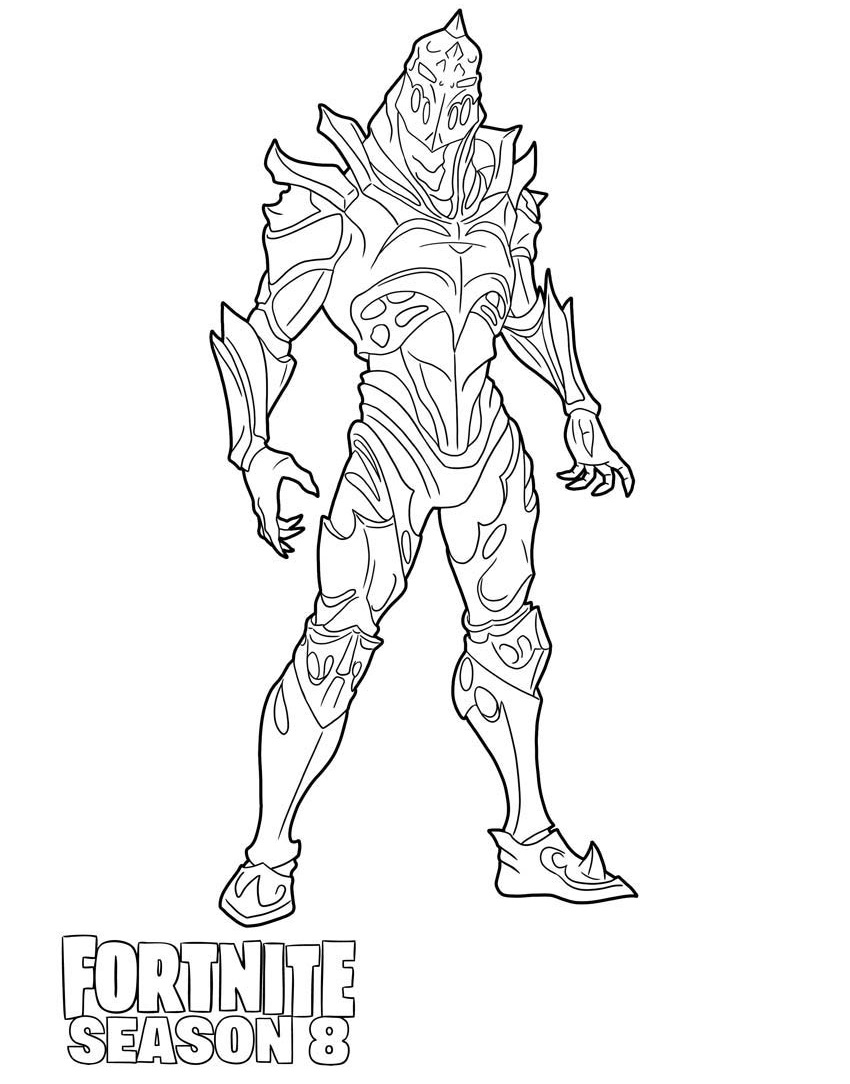 Ruin Detailed Skin From Fortnite Season 8 Coloring Page