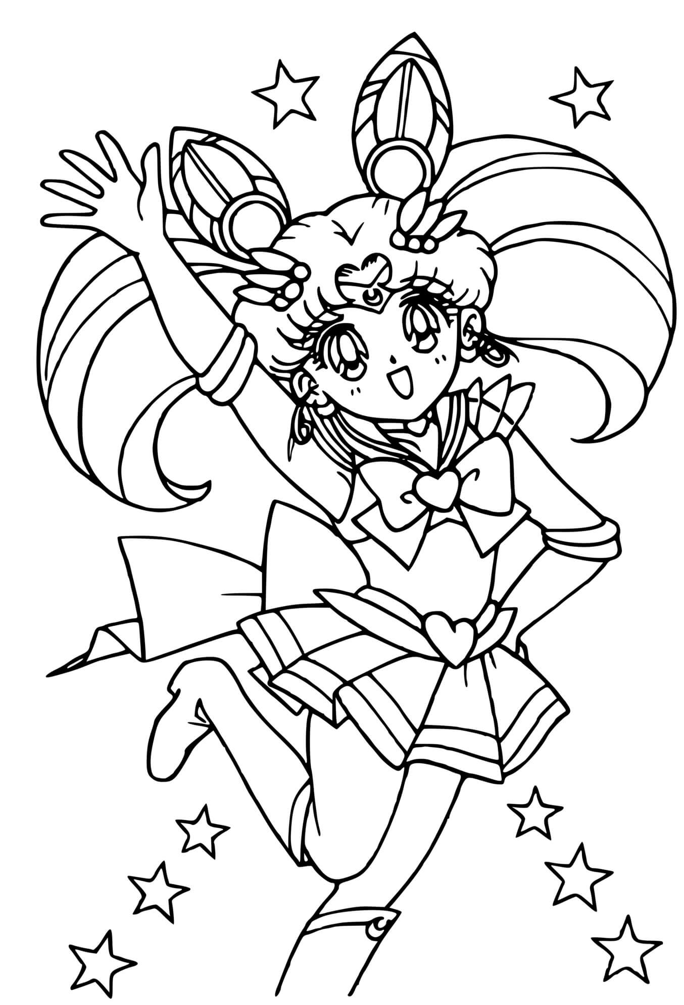 Sailor Mini Moon Coloring Page