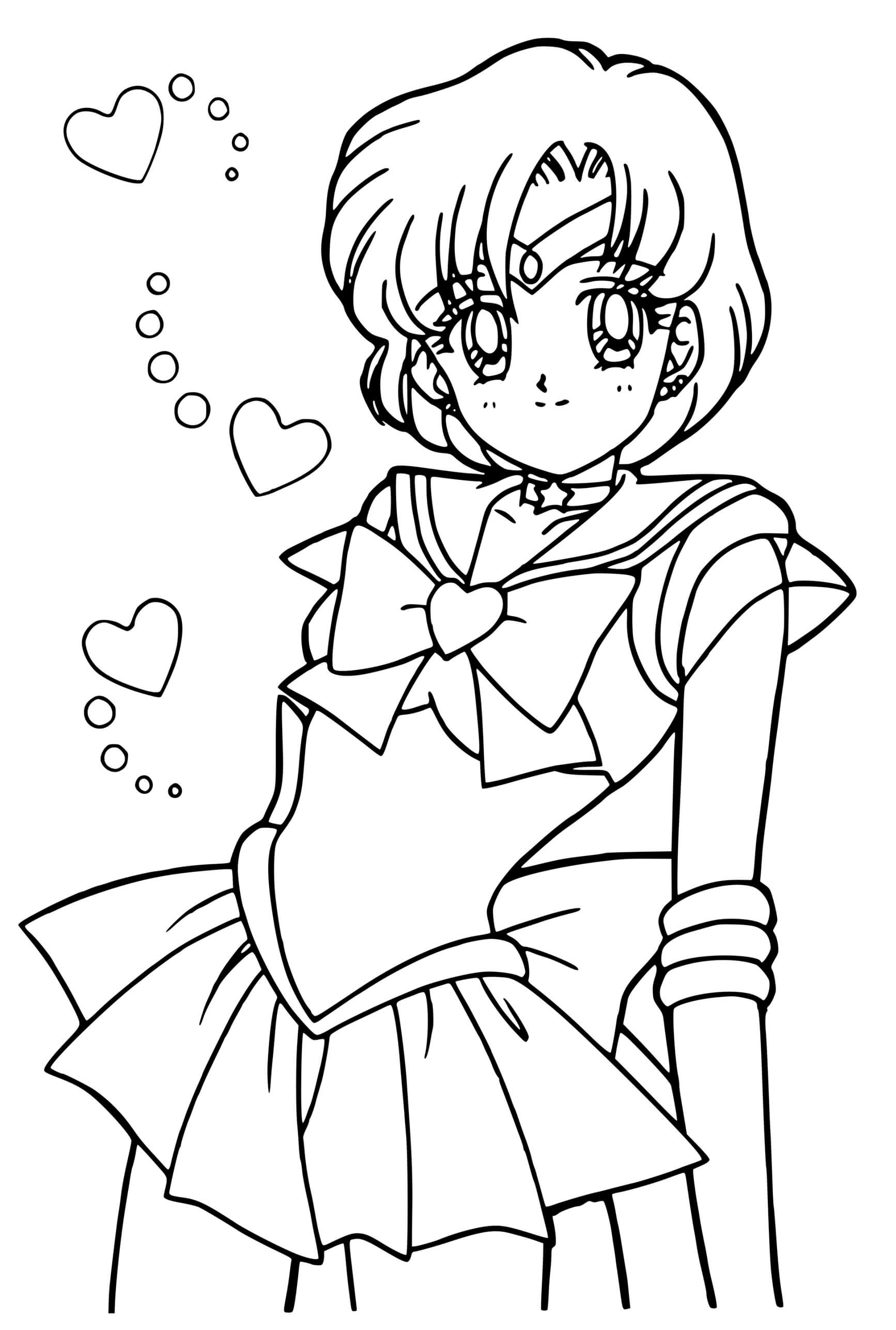 Sailor Moon Mercury Coloring Page