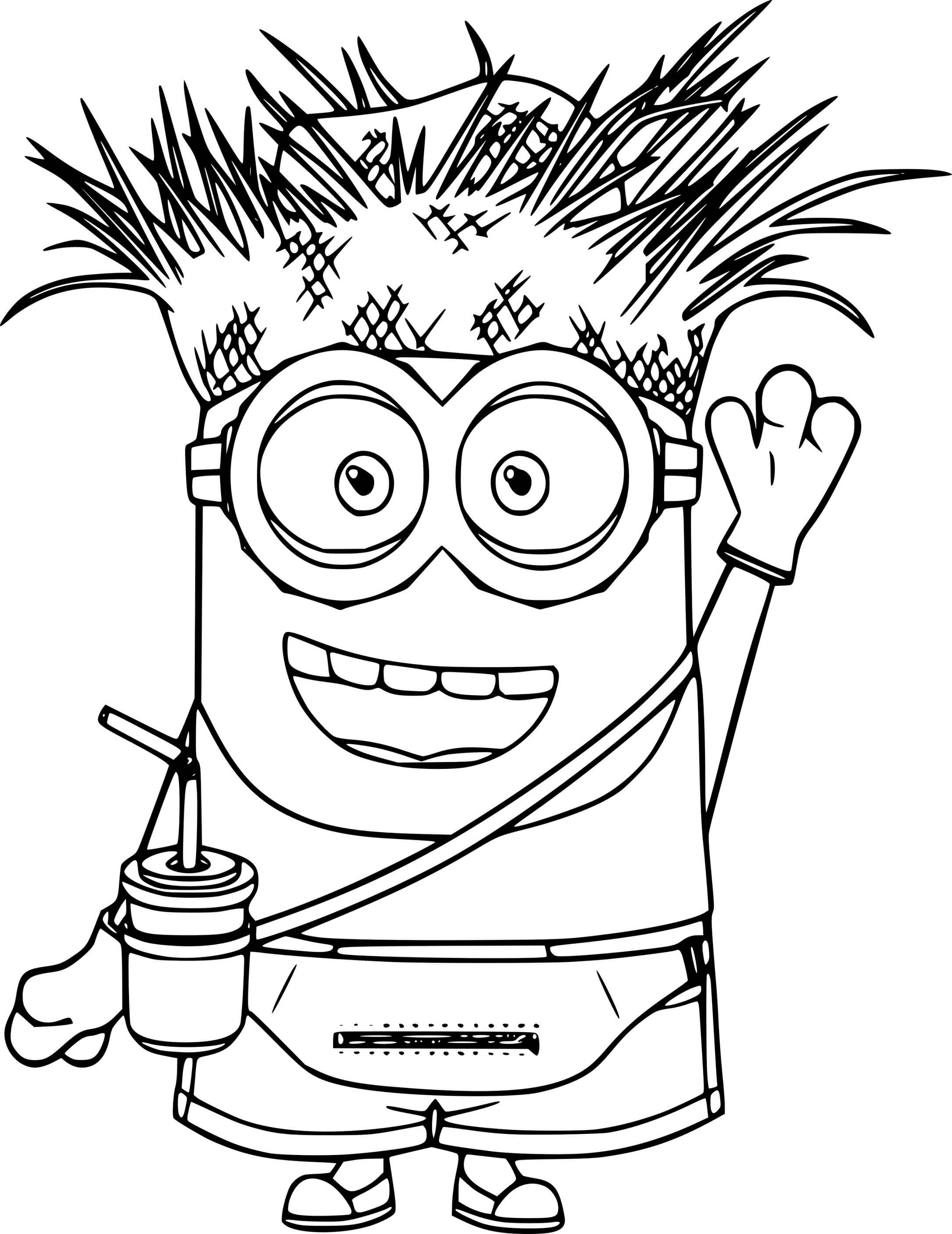 Scarecrow Minion Coloring Page