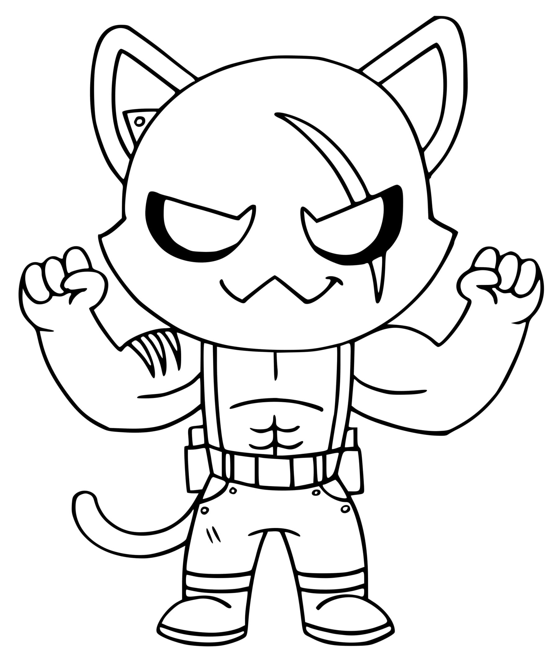 Shadow Meowscles Fortnite Coloring Page