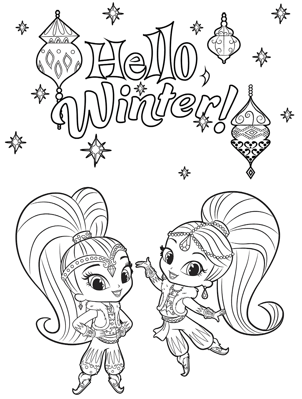 Shine And Shimmer Winter Coloring