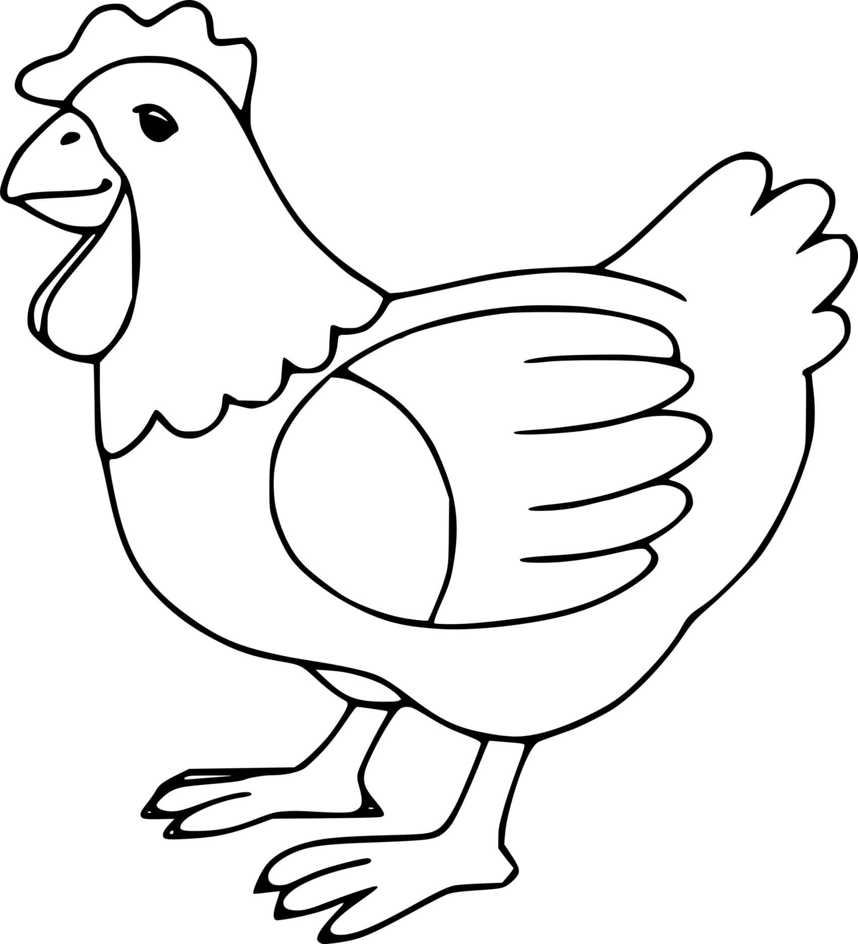 Simple Cartoon Chicken