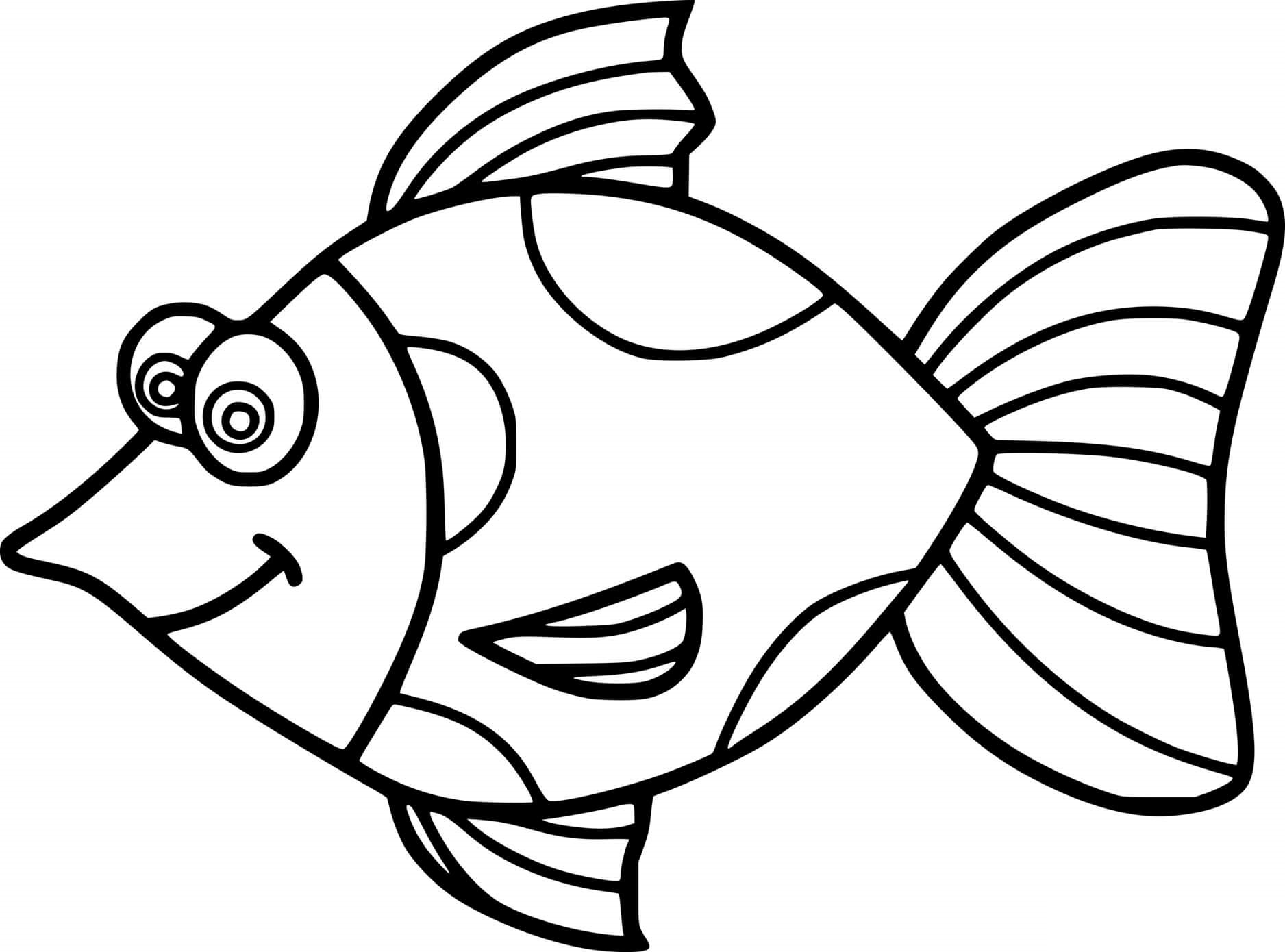 Simple Cartoon Goldfish