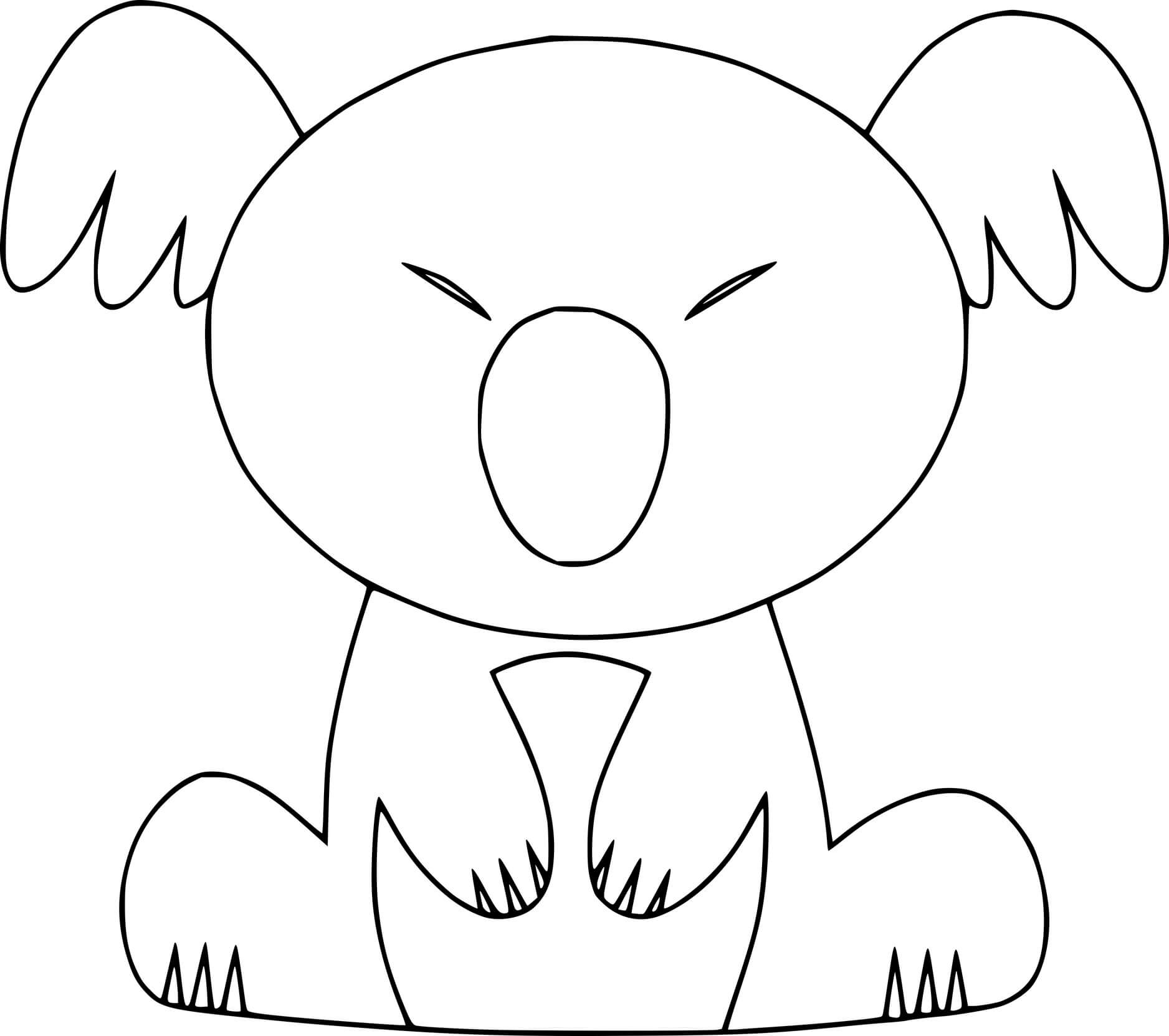 Simple Cartoon Koala