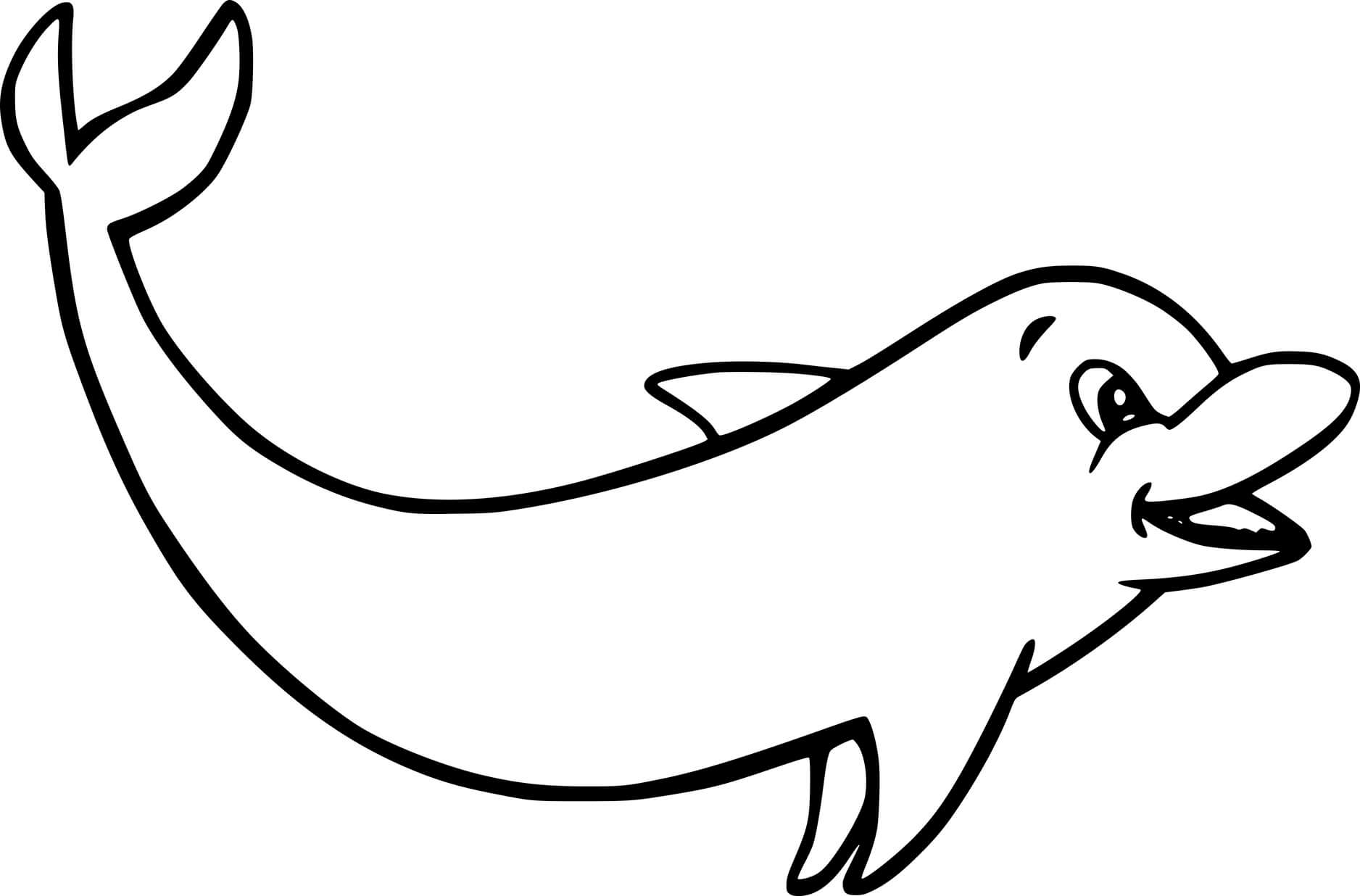 Simple Cute Dolphin