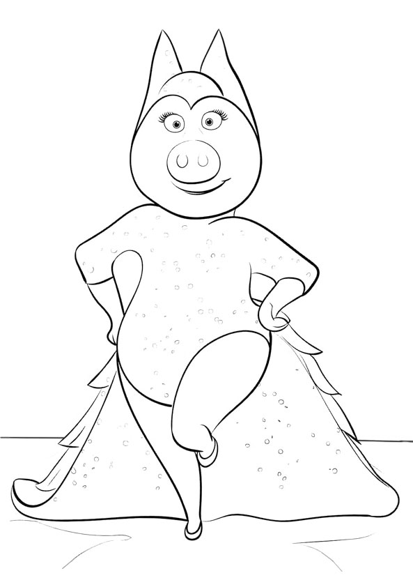 Sing Colouring Pages