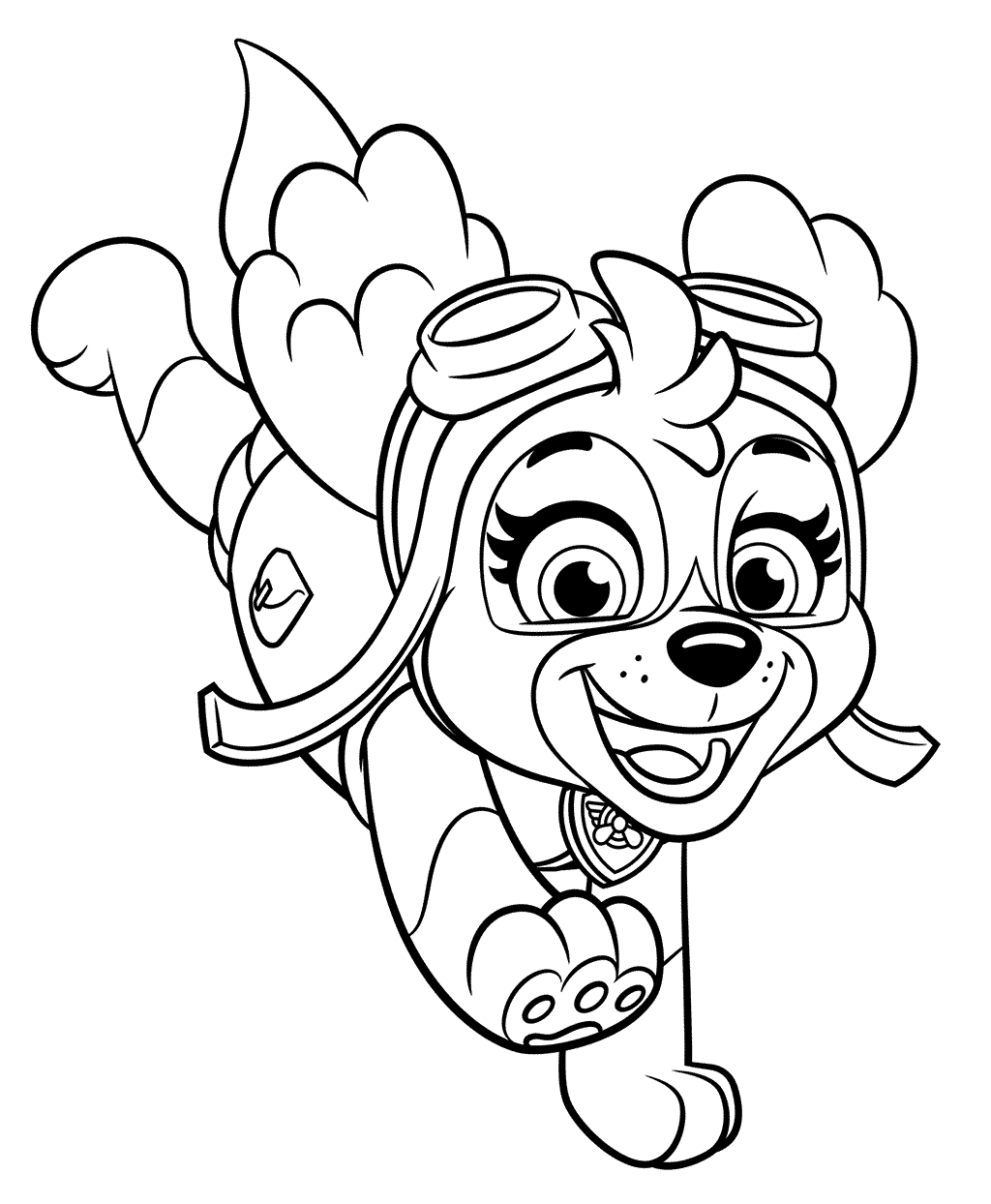 Skye From PAW Patrol Coloring Page