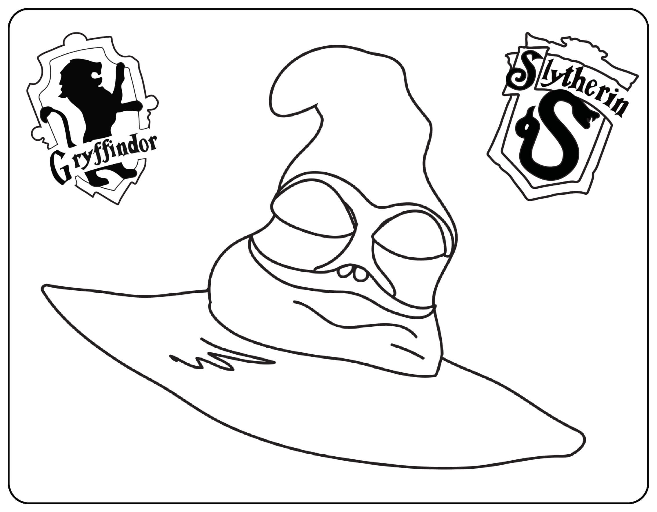 Sorting Hat Coloring Page