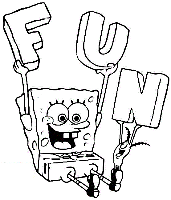 Sponge Fun Coloring Page