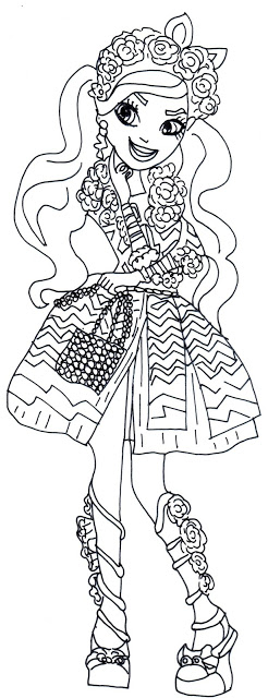 Spring Unsprung Kitty Chesire Ever After High Coloring Page