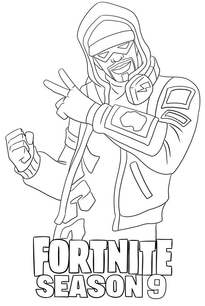 Stratus Skin From Fortnite Season 9 Coloring Page