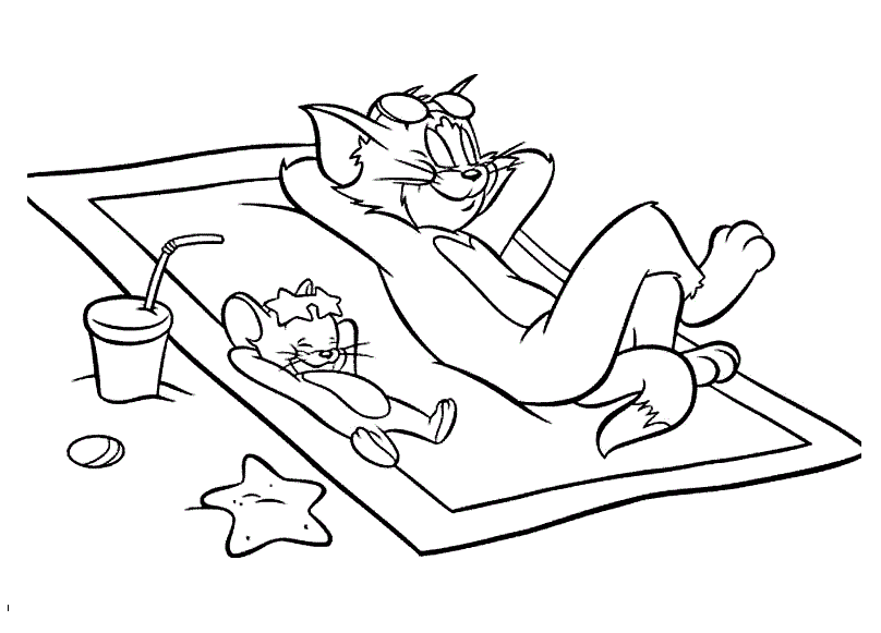 Summer Vacations Coloring Page