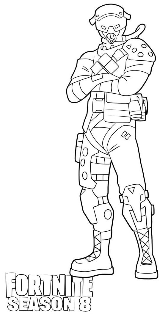 Supersonic Skin From Fortnite Season 8 Coloring Page