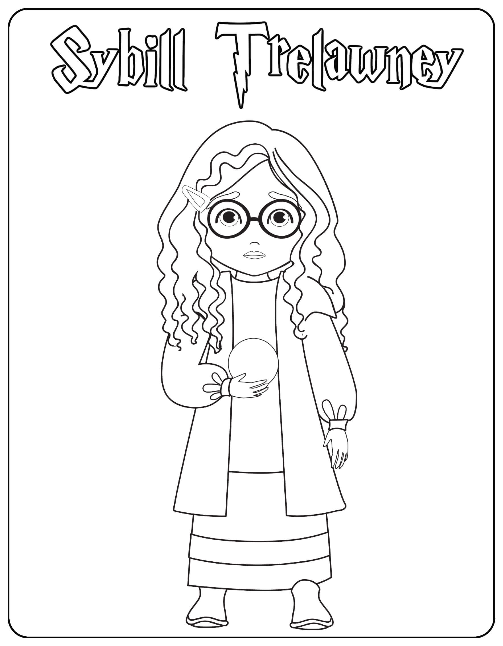 Sybill Trelawney Coloring Page