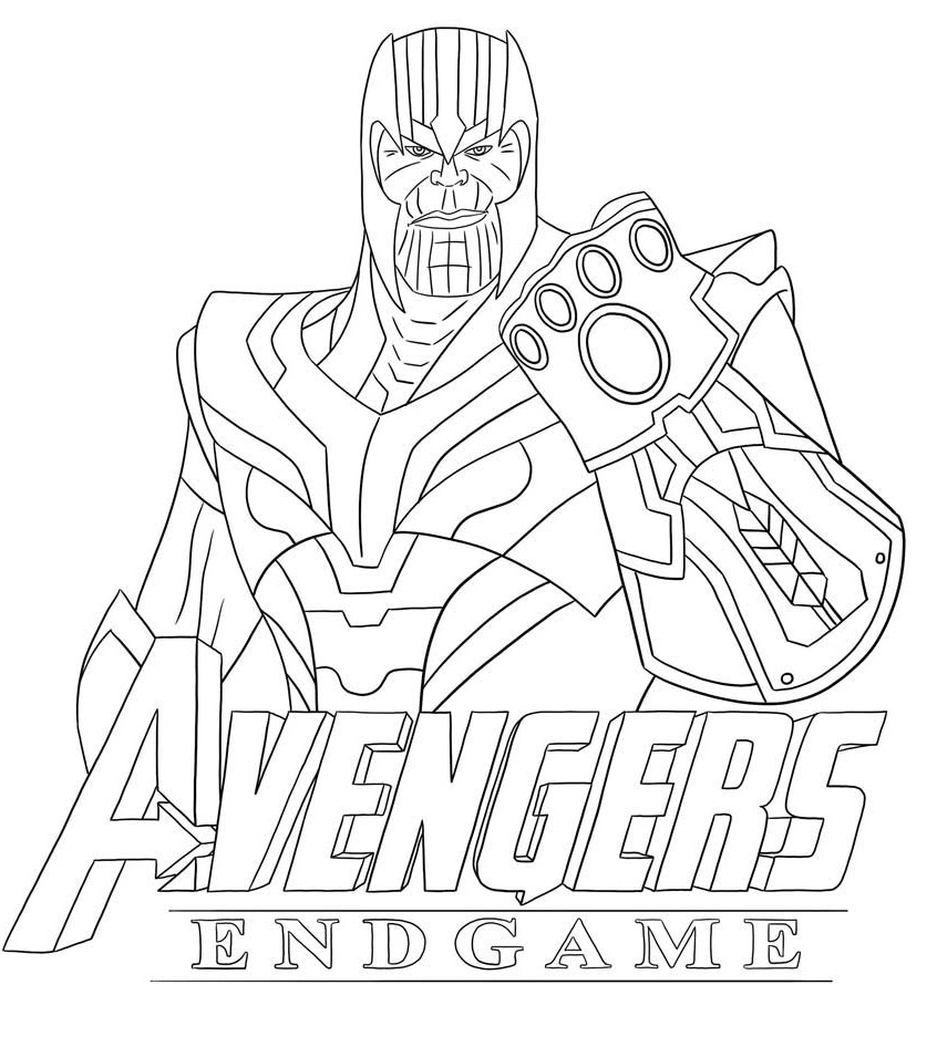 Thanos Avengers Endgame Skin From Fortnite Coloring Page