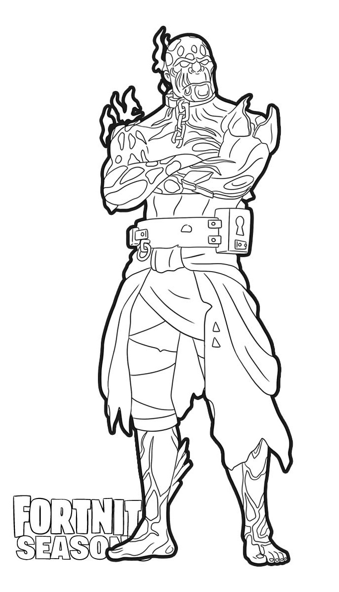 The Prisoner Stage 4 Skin From Fortnite Coloring Page