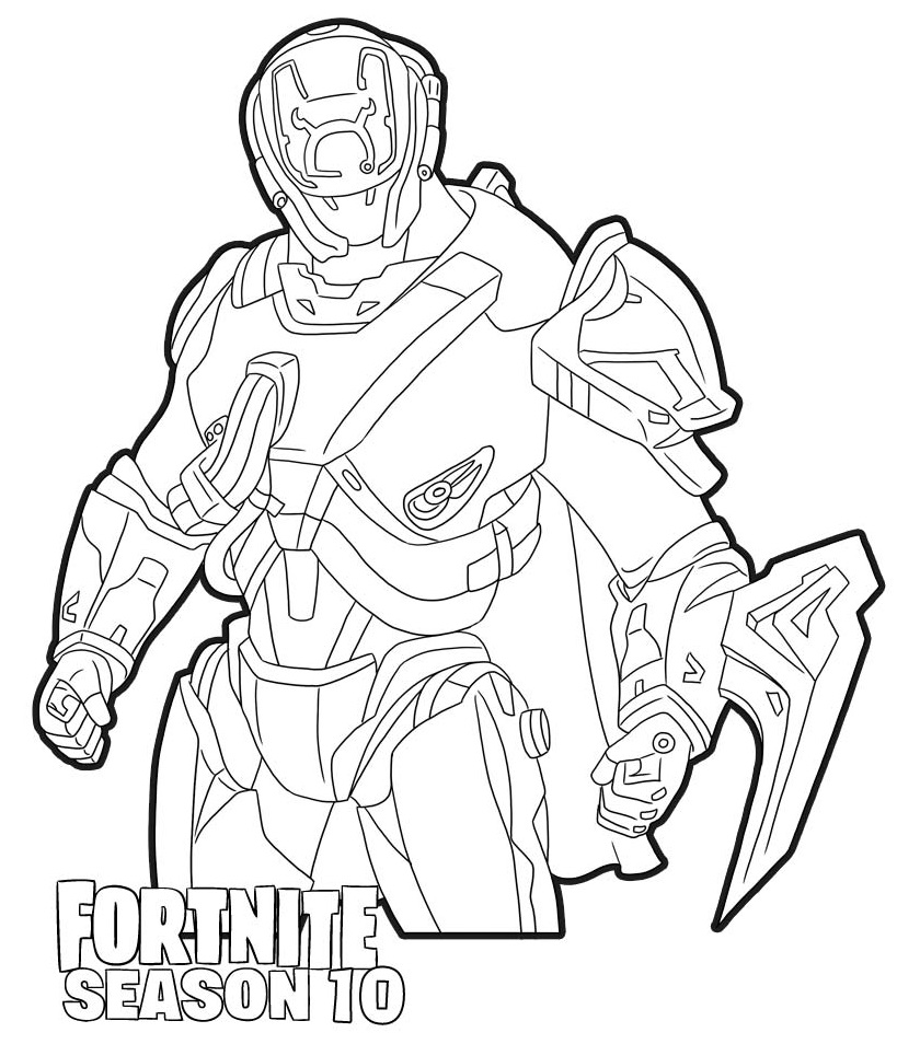 The Scientist Skin From Fortnite Season 10 Coloring Page