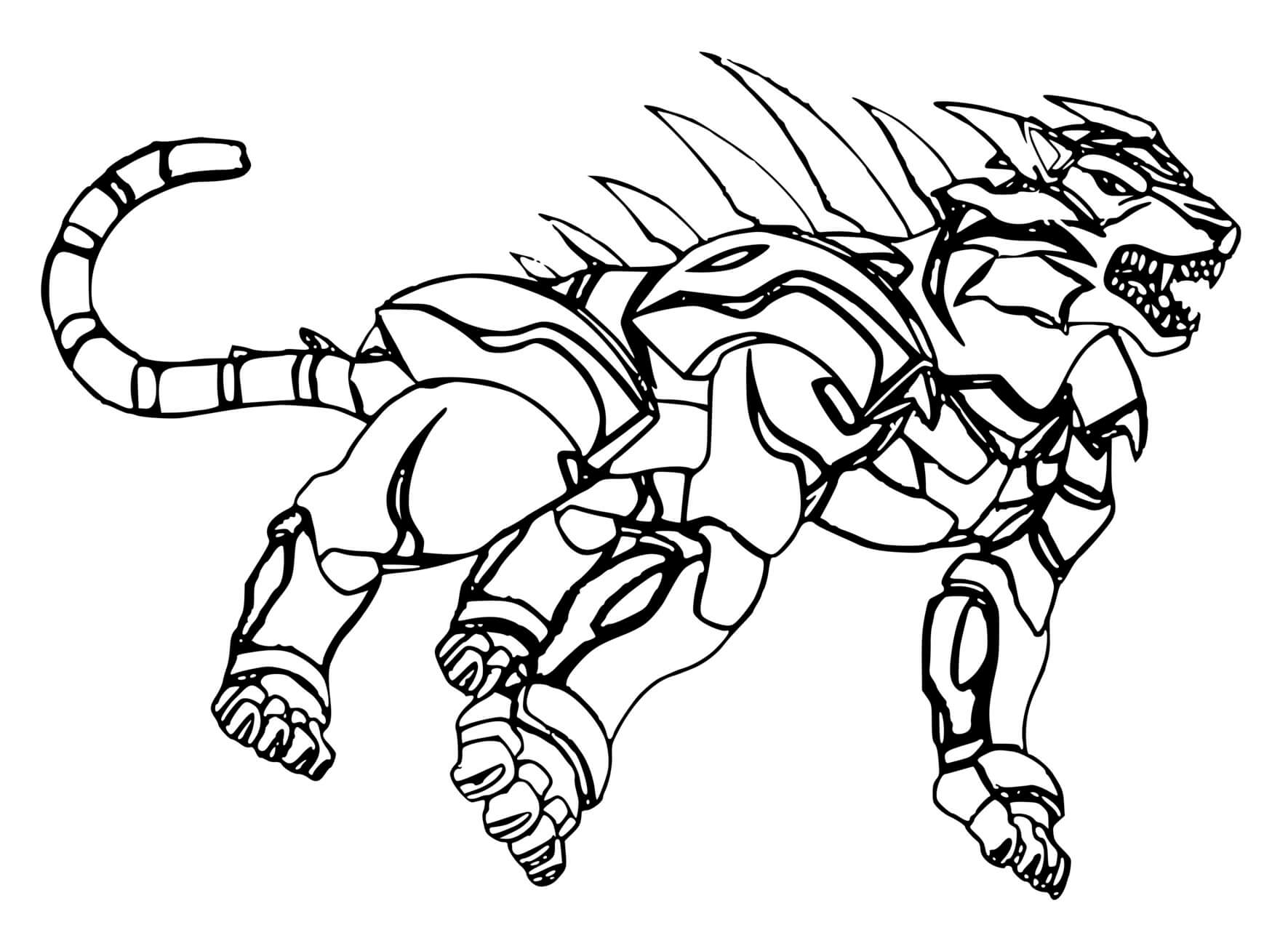 Tigres Bakugan Battle Planet Coloring Page