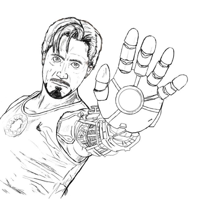Tony Stark Coloring Page For Boysaed6 Coloring Page