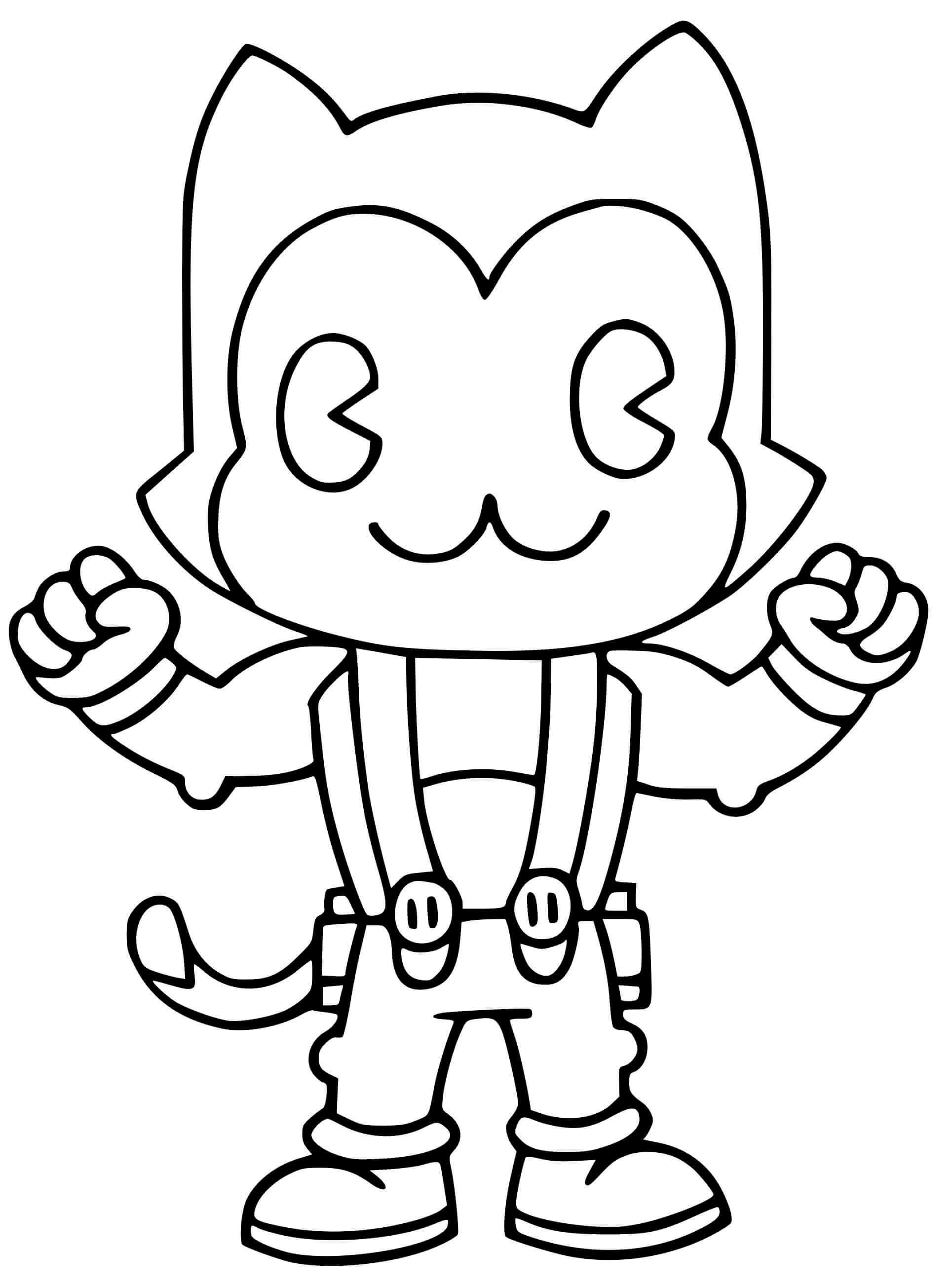 Toon Meowscles Fortnite Skin Coloring Page