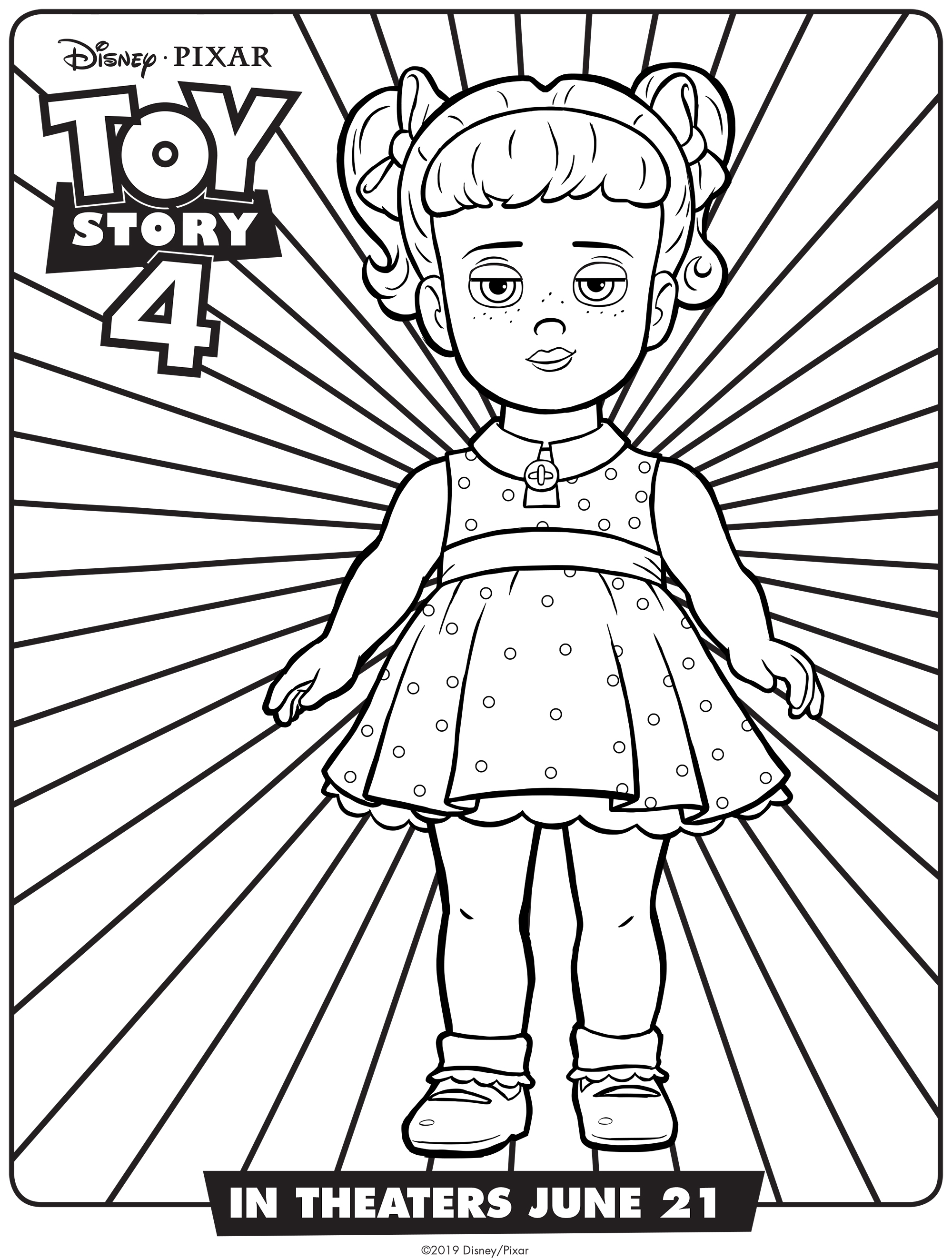 Toy Story 4 Gabby Gabby Coloring Page
