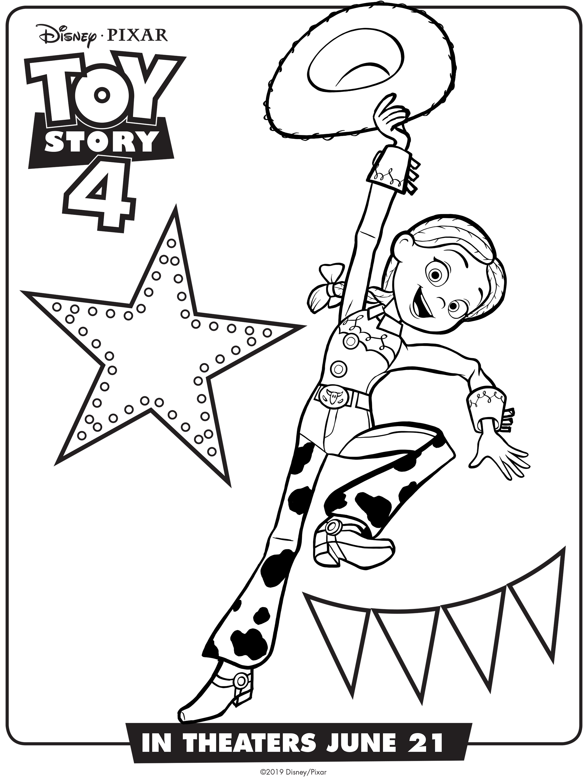 Toy Story 4 Jessie Coloring Page
