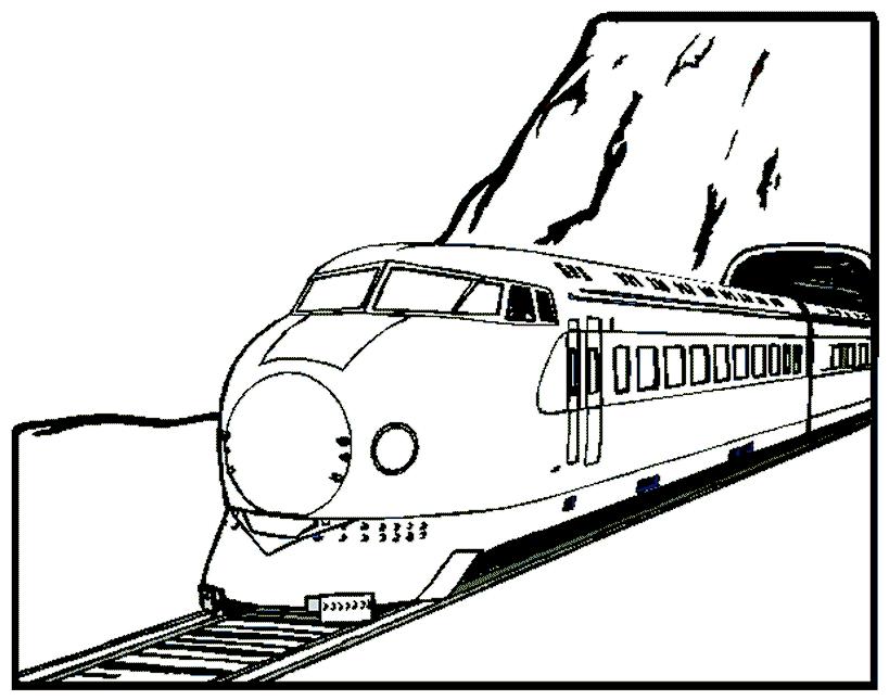 Train Passed A Tunnel B5e5 Coloring Page