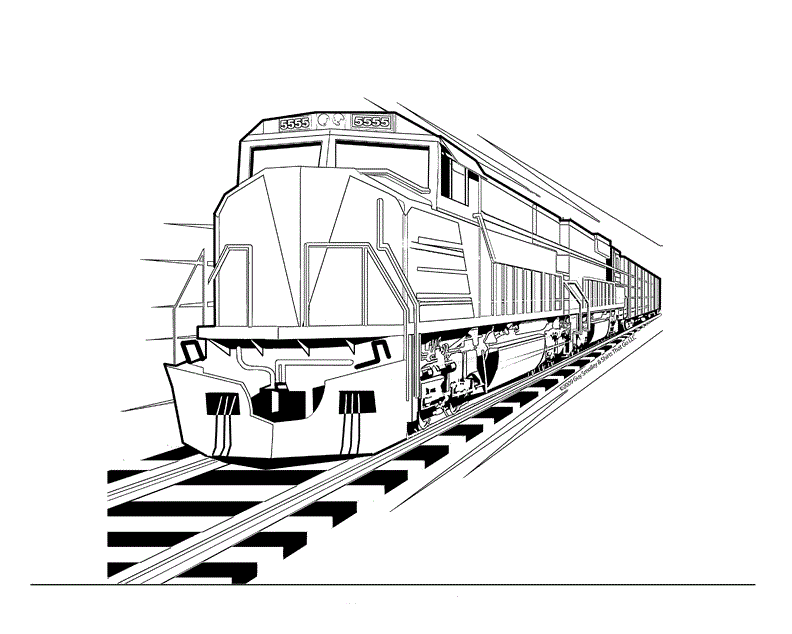 Train Ready To Go Ba00 Coloring Page