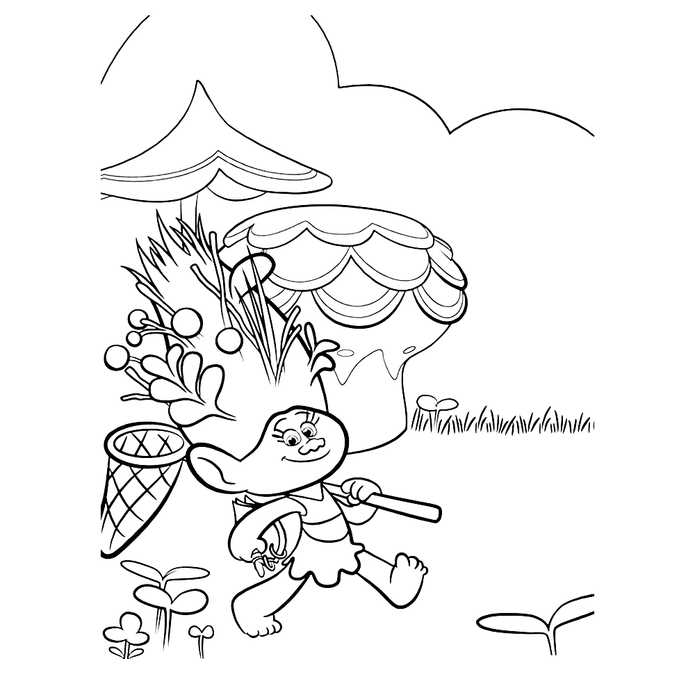 Troll Mandy Sparkledust Movie Coloring Page