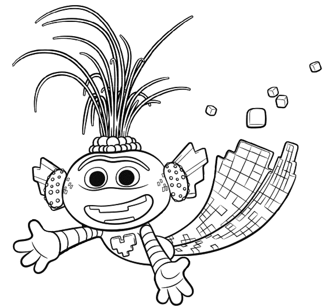 Trollex King Of Techno Trolls 2 Coloring Page