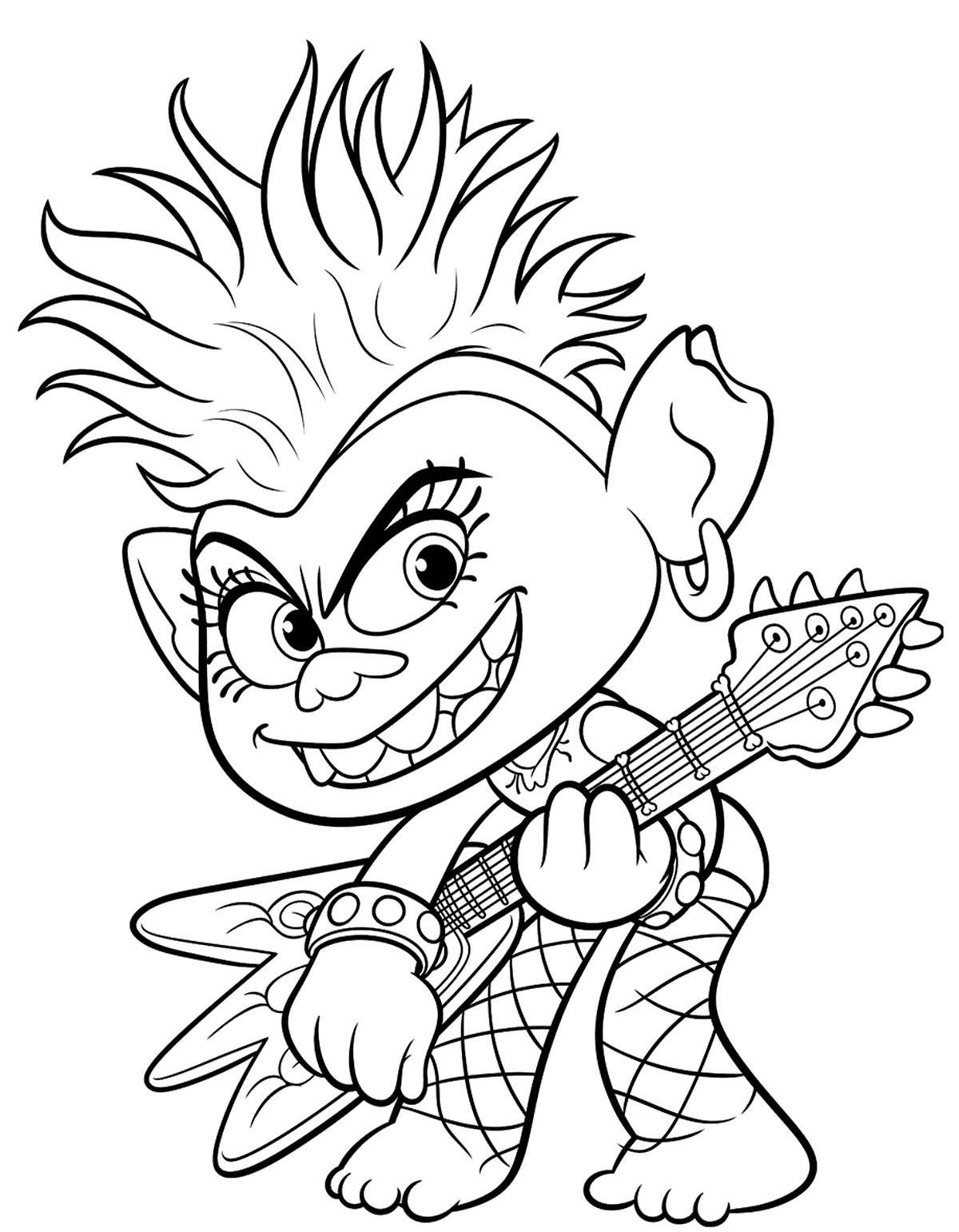 Trolls 2 World Tour Barb Coloring Page