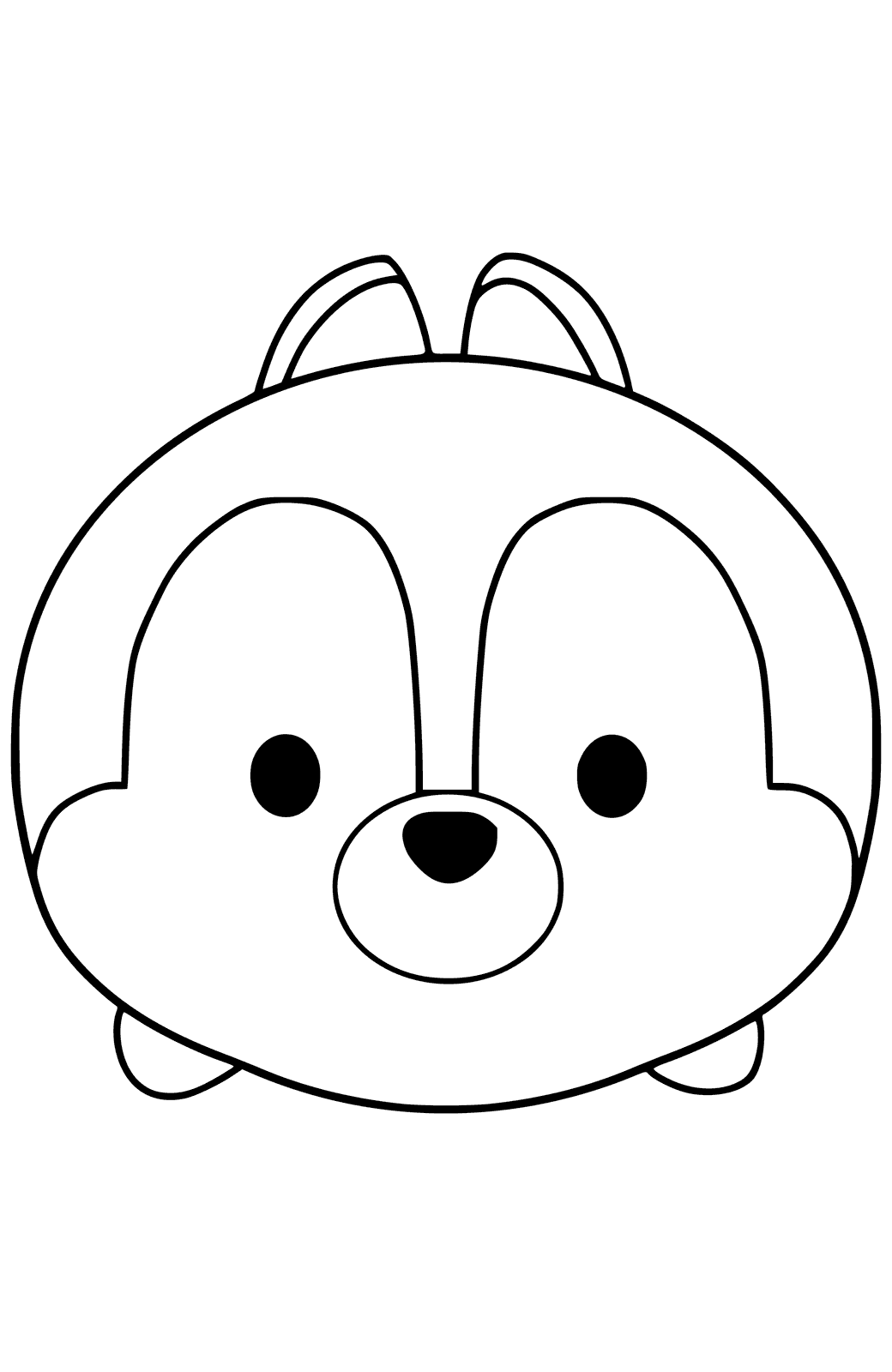 Tsum Tsum Chip Coloring Pages   Coloring Cool