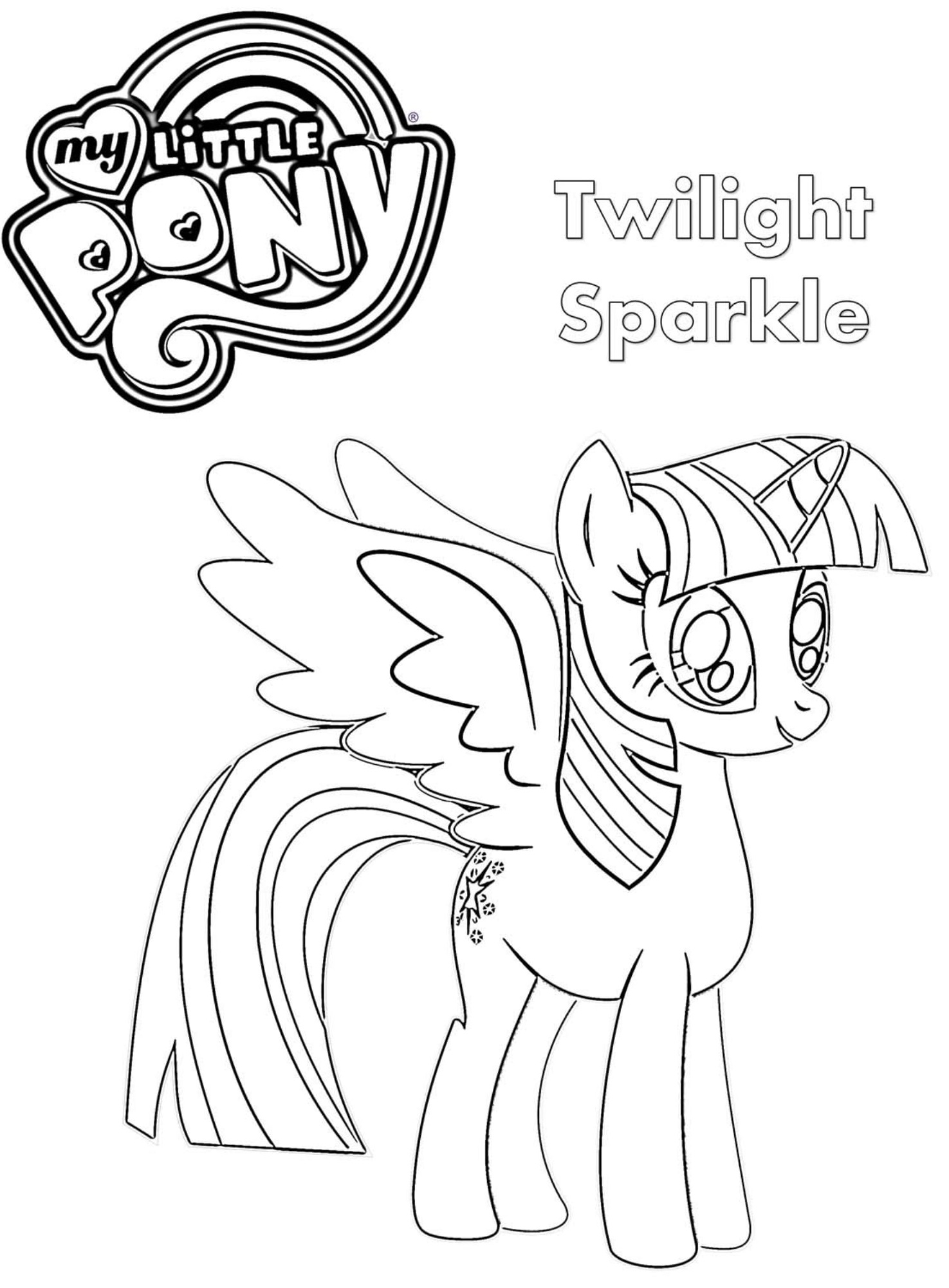 Twilight Sparkle My Little Pony Coloring Page