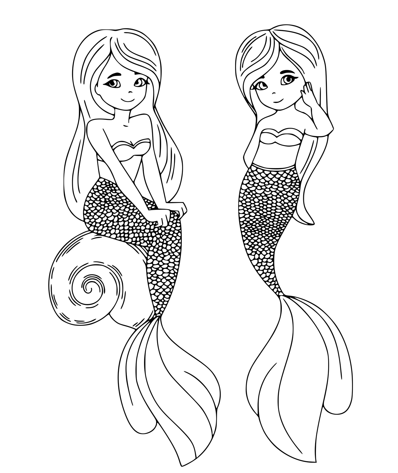 Two Sweet Sister Mermaids