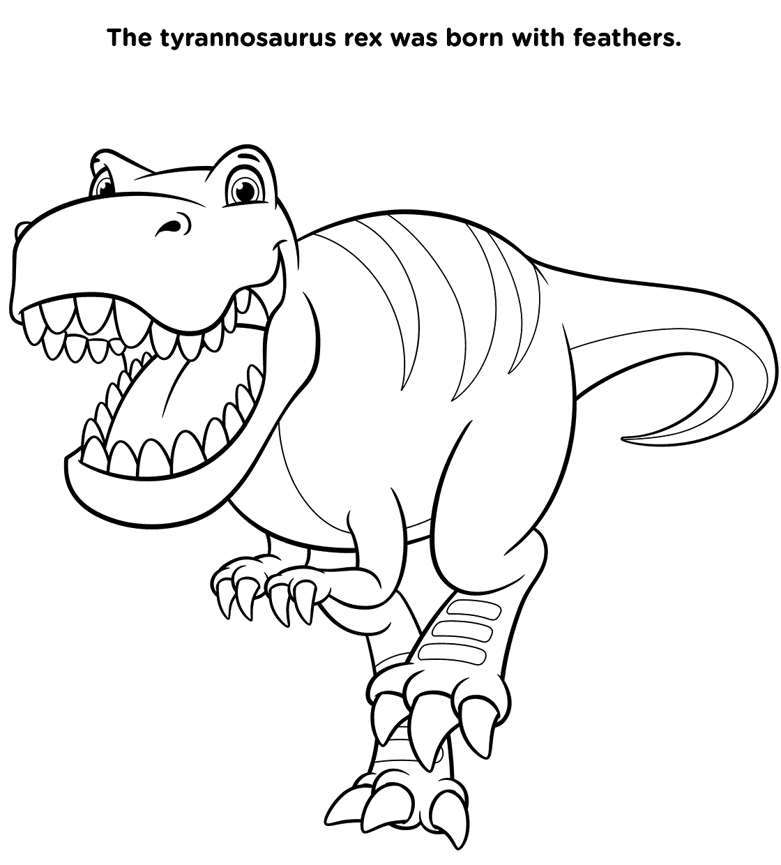 Tyrannosaurus Rex For Kids Coloring Page