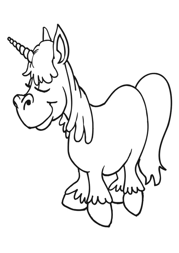 Unicorn Above The Clouds Unicorn Coloring Page