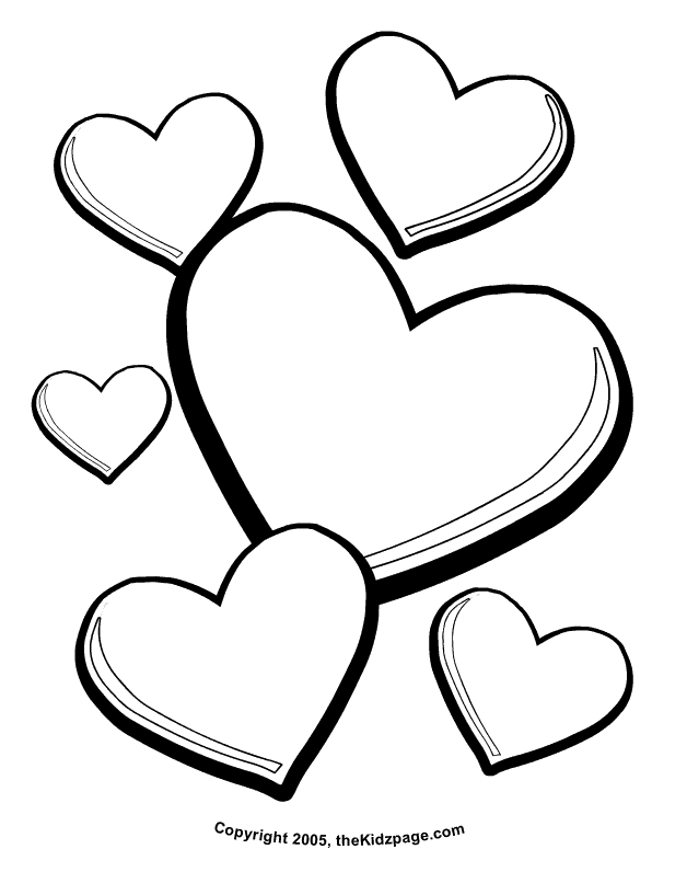 Valentine Heart Hearts For Valentines Day Coloring Page