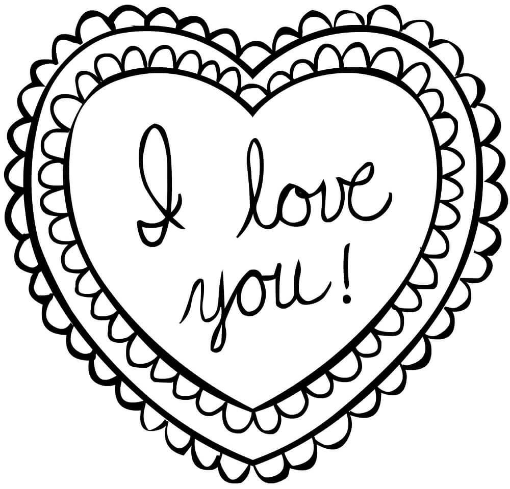 Valentines Day I Love You Coloring Pages   Coloring Cool