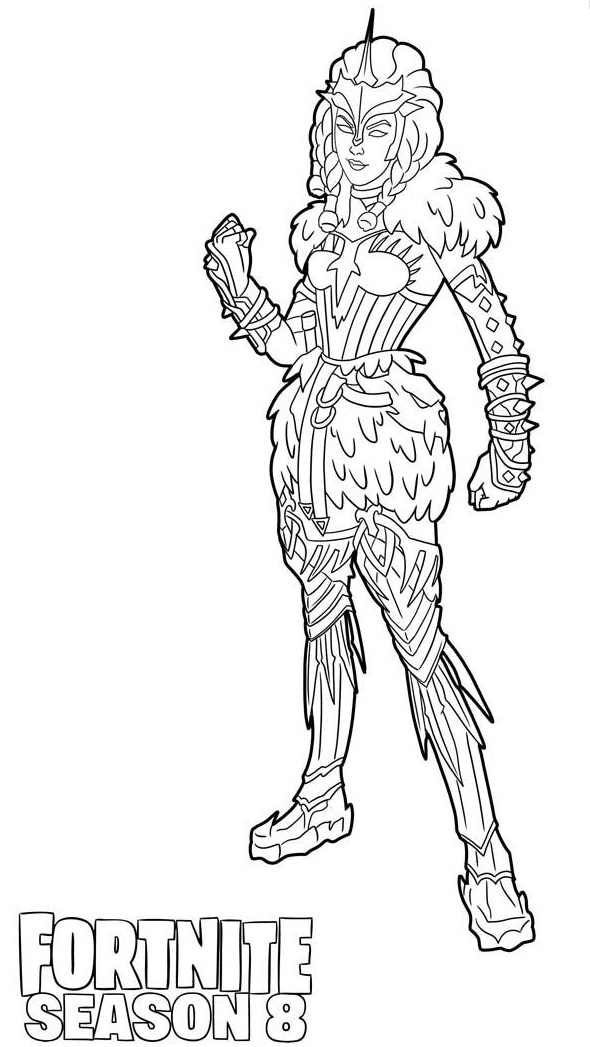 Valkyrie Skin From Fortnite Season 8 Coloring Page