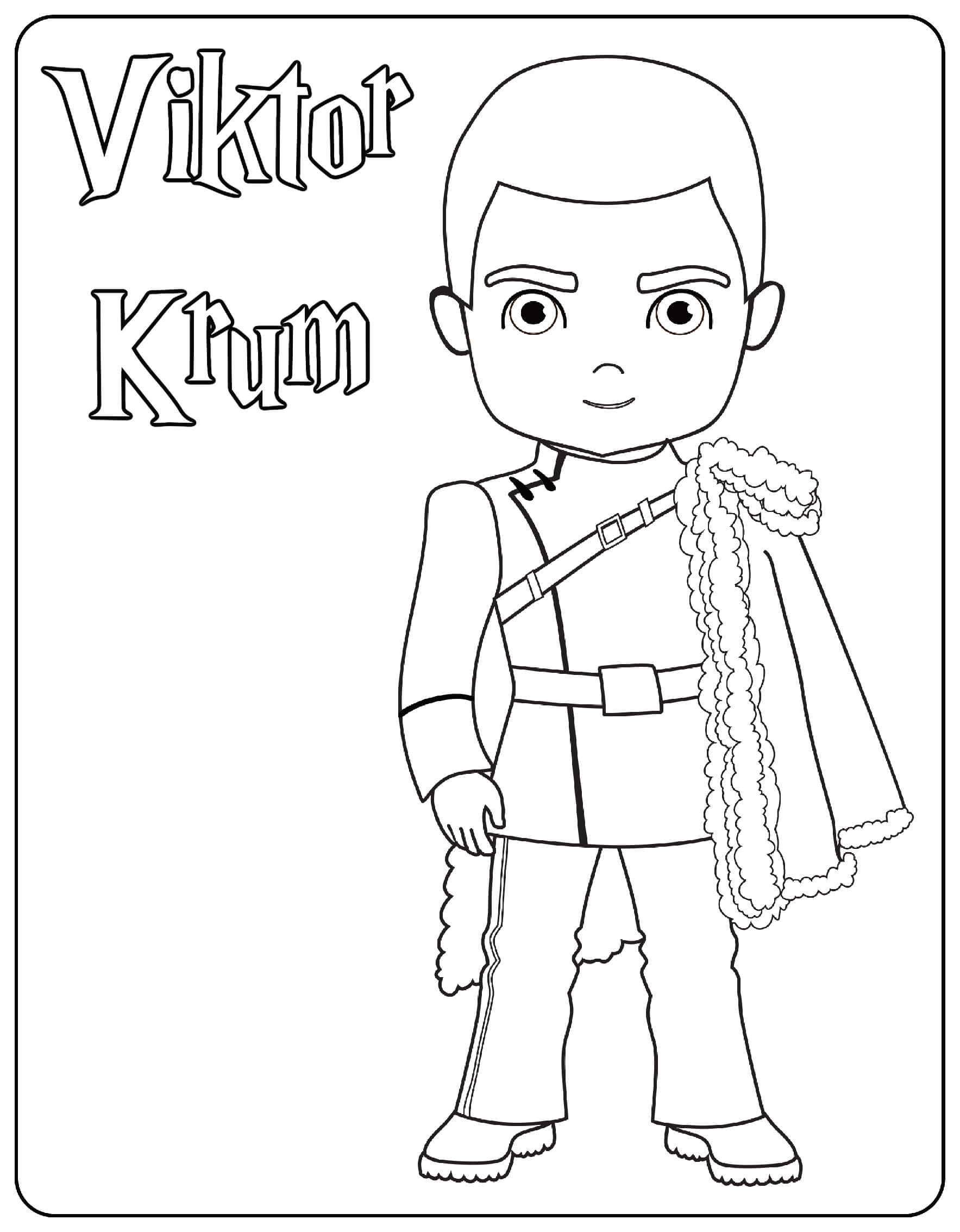 Viktor Krum Coloring Page