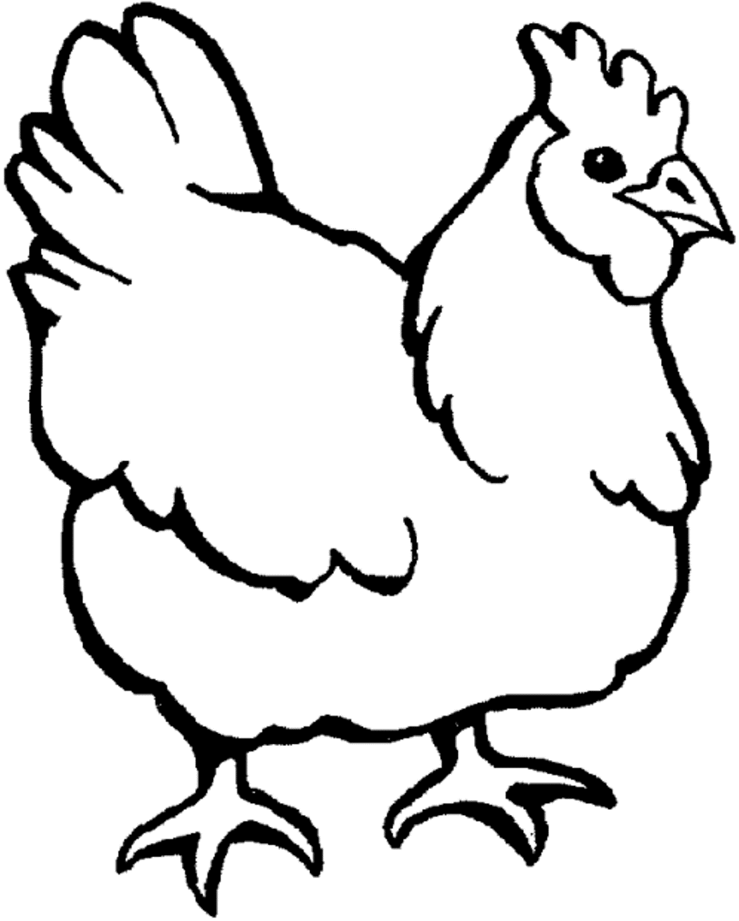 A Chicken Hen Farm Animal S0f4f Coloring Page